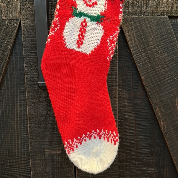 Vintage Knit Snowman Christmas Stocking - Picture 4 of 7
